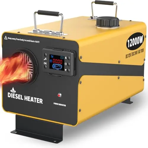 Kedite 12000W diesel heater with LCD display and compact design