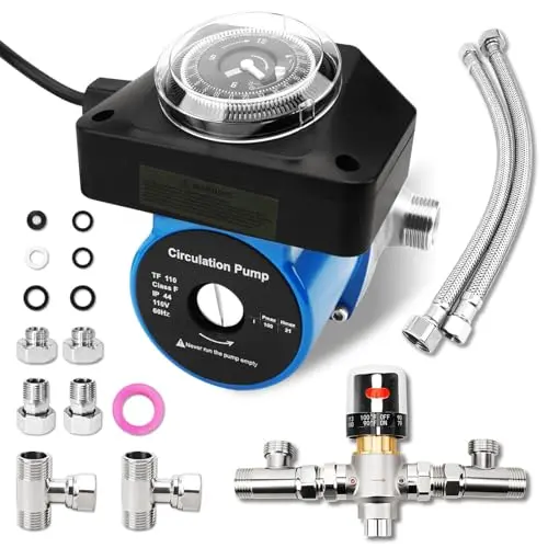 RAMATA recirculating pump kit with adjustable bypass valve and timer