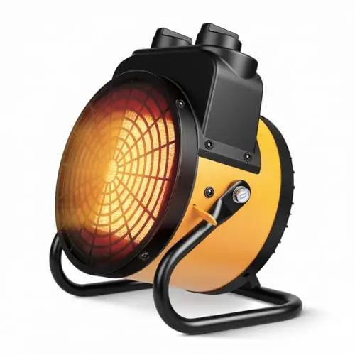 Air Choice portable space heater with tilt adjustment and thermostat