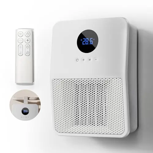 DUOMIY versatile wall mount and portable heater in bathroom setting