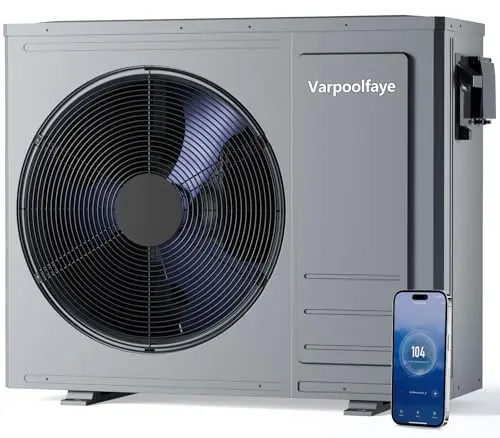 Varpoolfaye 35,100 BTU swimming pool heat pump with WiFi