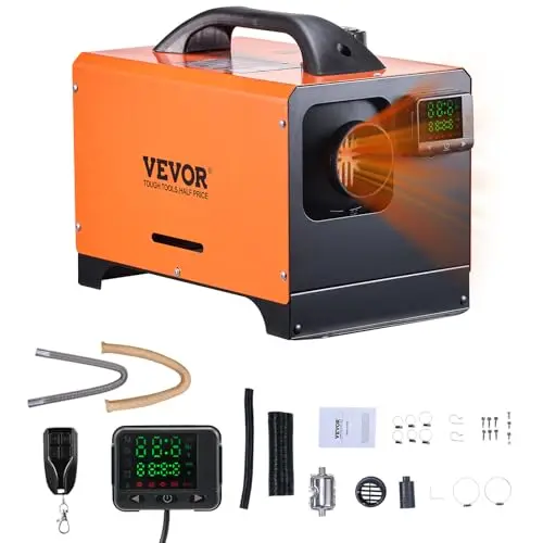 VEVOR 8KW diesel air heater with remote control for budget tent heating