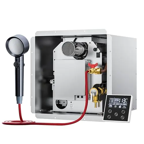 Ranein 2025 GEN II RV tankless water heater with thermostatic chamber and shower head