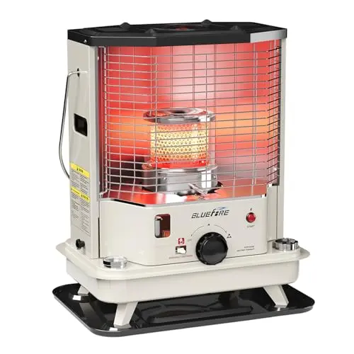 Bluefire white kerosene radiant heater with dual-use functionality