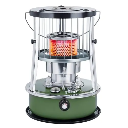 AHUAWA black and green kerosene heater with adjustable height design
