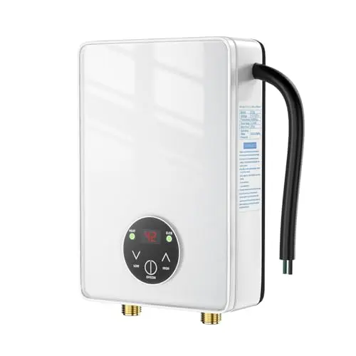 Tesoroli 4500W electric tankless water heater with digital display