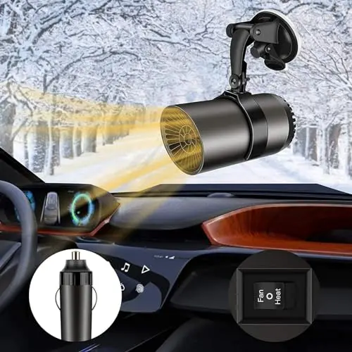 WASAIQI 12V car heater with suction cup holder