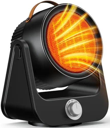 HETRAROOT portable electric heater with oscillation and digital display
