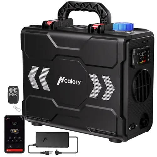 HCALORY 8KW diesel heater in portable toolbox design with digital display