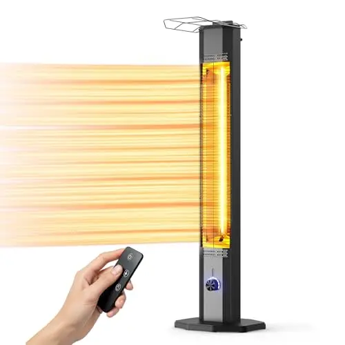 NFCCRA electric patio heater with remote control and timer